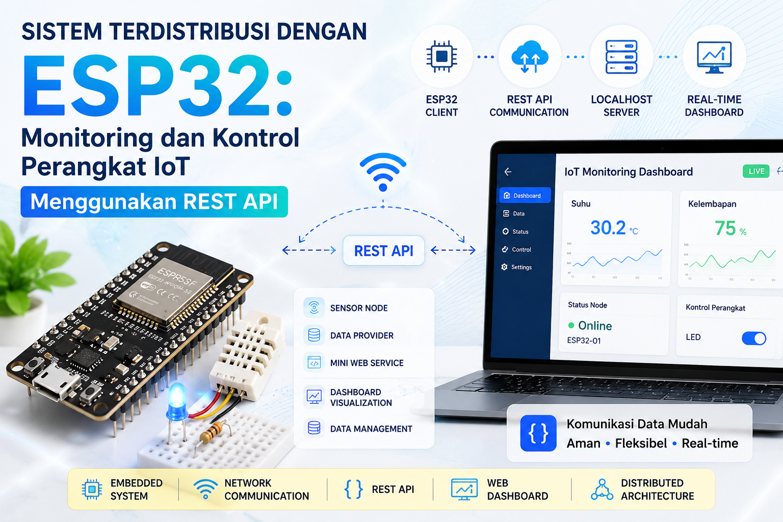 Sistem Terdistribusi dengan ESP32: Monitoring dan Kontrol Perangkat IoT Menggunakan REST API