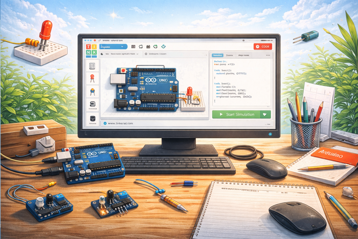 Proyek Sederhana Arduino dengan Thinker Cad (#Part 3)